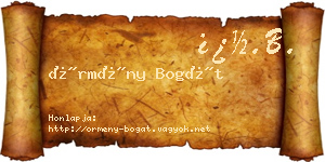 Örmény Bogát névjegykártya